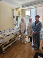 Священник посетил больных детей в Детском больничном комплексе